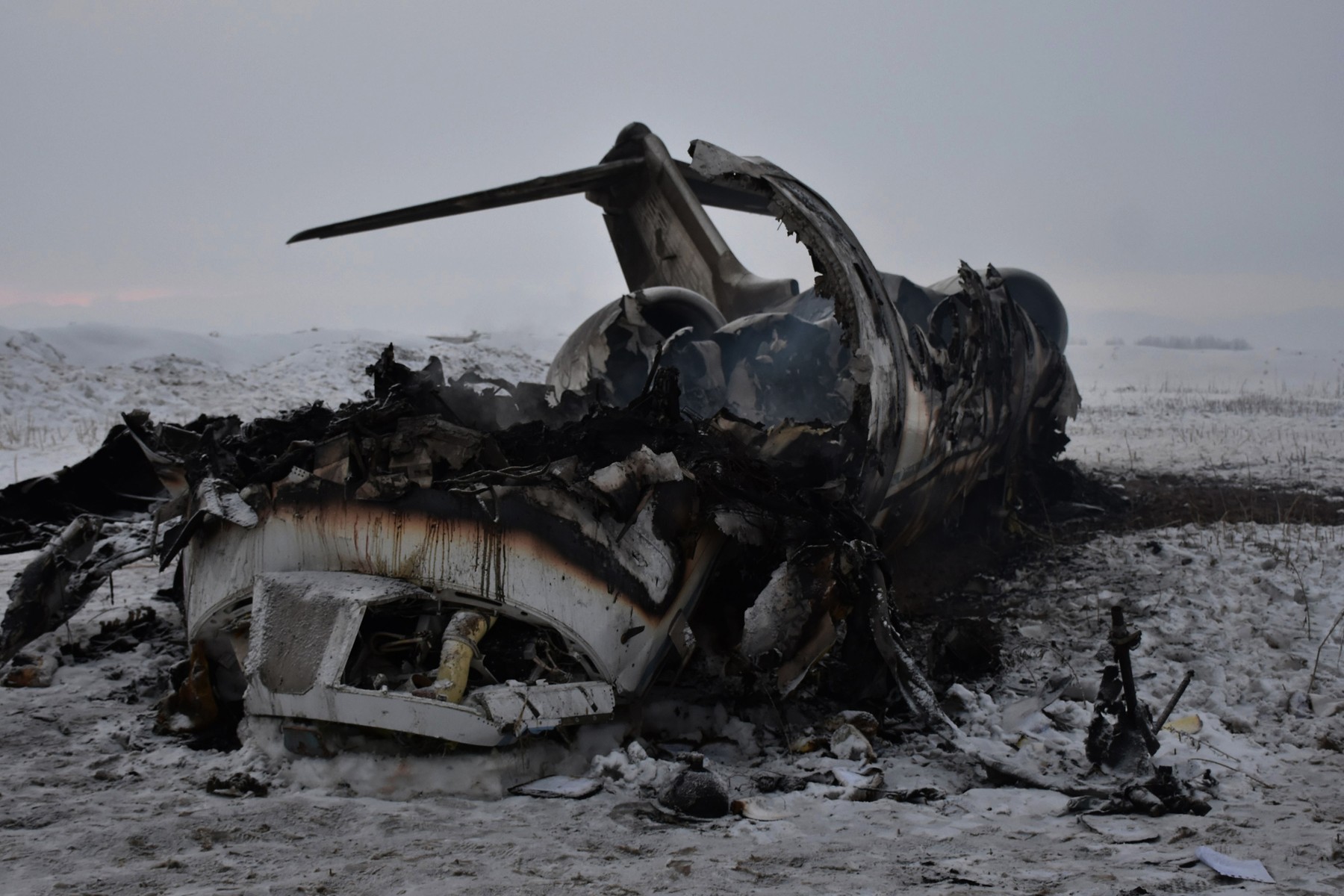 (200127) -- GHAZNI (AFGHANISTAN), Jan. 27, 2020  -- Photo taken on Jan. 27, 2020 shows the wreckage of the crashed plane in Deh Yak district of Ghazni province, Afghanistan. The Afghan Taliban claimed Monday that its fighters shot down a U.S. forces' aircraft in eastern Ghazni province. The U.S. military said on Monday that it is monitoring the situation following reports of a U.S. aircraft crash in Afghanistan. (Photo by Saifullah/, Image: 495194713, License: Rights-managed, Restrictions: WORLDWIDE RIGHTS AVAILABLE EXCLUDING CHINA, HONG KONG ONLY. End users shall not licence, sell, transmit, or otherwise distribute any photographs represented by eyevine, to any third party. Contact eyevine for more information: Tel: +44 (0) 20 8709 8709 Ema, Model Release: no, Credit line: Xinhua / Eyevine / Profimedia